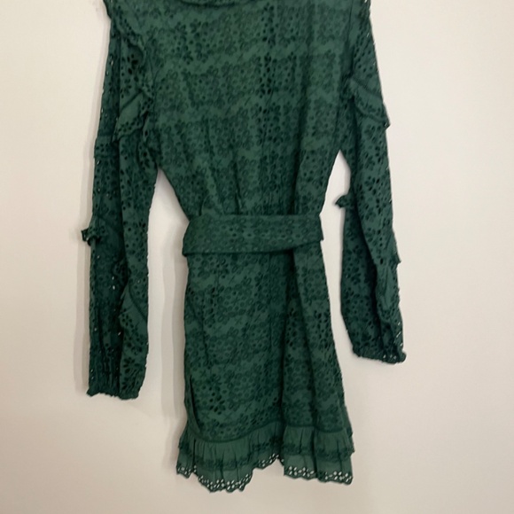 Veronica Beard Ruffle Eyelet Wrap Dress size 10 - Picture 8 of 9